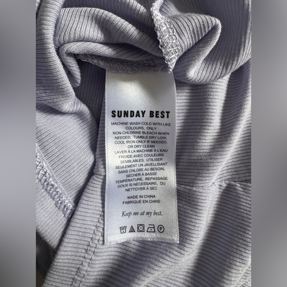 NWT Sunday Best Freshman Lavender Cropped Turtleneck Top (XS) - Picture 6 of 7